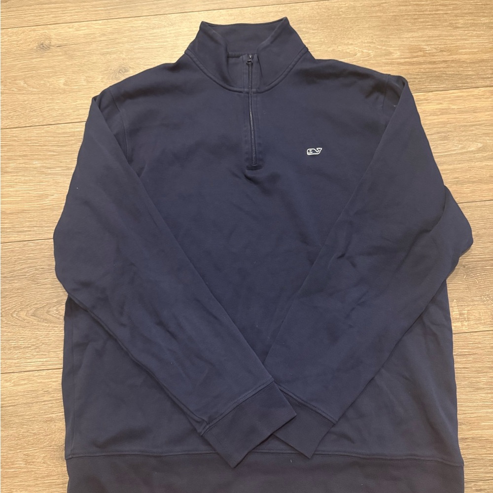 Vineyard Vines Men's Dark Blue Zip-Up Sweater